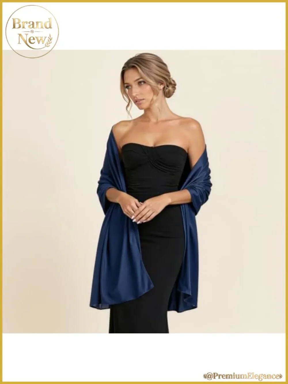 100% Polyester Satin Shawl Evening Wrap Wedding Formal